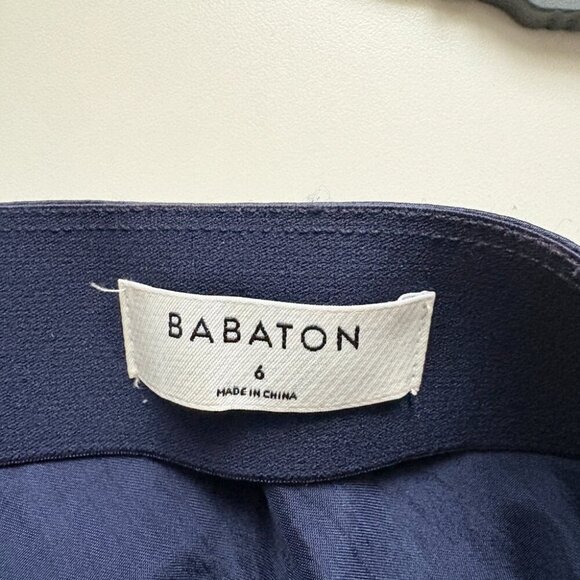 Aritzia Wilfred Only Slip Satin Midi Skirt Navy Blue Size 6 - Picture 6 of 7